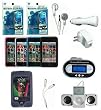 13-piece FULL ACCESSORY BUNDLE SET for Apple iPod Touch 2nd Gen: iPod Touch 2nd Gen Black Leather Case + silicone skin cases + USB CAR Charger