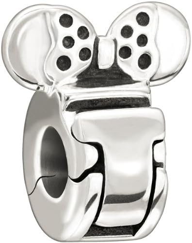 Authentic Chamilia Sterling Silver Disney Charm "Minnie Mouse Lock" 1420-0253