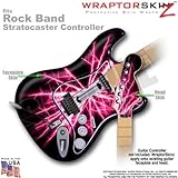 Lightning Pink WraptorSkinz Skin fits Rock Band Stratocaster Guitar for Nintendo Wii, XBOX 360, PS2 