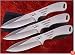 Thrower Triple Set, 4.63 in. Blade, Plain, Nylon Sheath