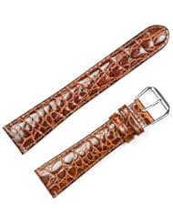 Alligator Grain Watchband - Brown 19MM (Long)