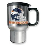 Denver Broncos 16oz Stainless Steel Travel Mug