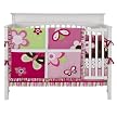 Tiddliwinks Raspberry Garden 3pc Crib Set