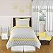 Sweet Jojo Designs Window Valance for Yellow and Gray Chevron Zig Zag Bedding Collection