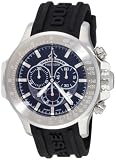 Chase-Durer Men's 380.2BB-RUBB Firestorm Chronograph Stainless Steel Rubber Strap Watch