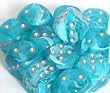 Cirrus 16mm d6 Aqua w/silver Pipped Dice