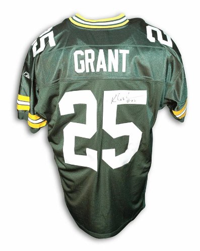 Autographed Ryan Grant Green Bay Packers Reebok Authentic Green Jersey