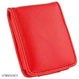 Apple IPOD NANO 3RD 3 GENERATION GEN FLIP LEATHER POUCH Case Cover RED Belt Clip