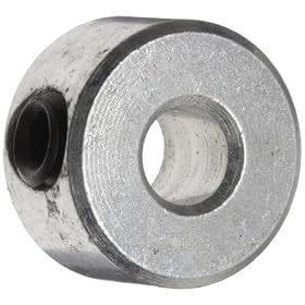 Climax C-015 Shaft Collar, Zinc Plated Steel, One Piece, Set Screw Style, 5/32" ID, 7/16" OD, 1/4" Wide , With 8-32 x 1/8 Set Screw , (5-Pack)