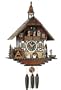 River City Clocks MD830-22 Eight Day Musical Cuckoo Clock with Dancers, Moving Clock Peddler And Waterwheel, 22-Inch Tall
