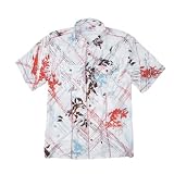  : Iguana Sportswear Hemd kurzarm M&auml;nner, wei&szlig;/allover