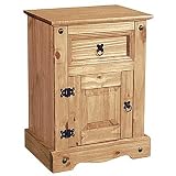 Corona One Door and One Drawer Bedside Table