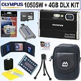 Olympus Stylus 1050SW 10.1MP Digital Camera (Black) + 4GB Deluxe Accessory Kit