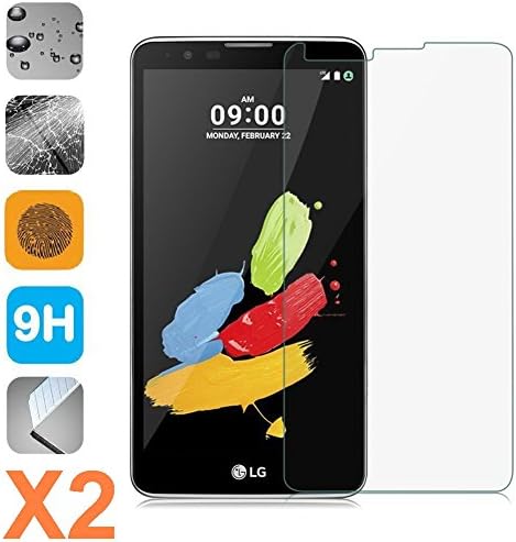 New Premium 9H Tempered Thick glass Screen protector for LG Stylo 2/LG Stylus 2/ LG LS775-Retail Packaging+New SNK Microfiber cloth (GSCP-Ultra-clear)