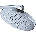 KES Extra Large 8-Inch Drenching Rain Fall Shower Head Fixed Mount with Swivel 1/2 Metal Ball Connector, Polished Chrome,J201S8
