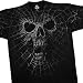 Web Skull T-Shirt, Black Widow SKull Liquid Blue Full Shirt Designs