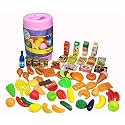 Just Like Home 85-Piece Play Food Set - Bucket Colors Vary