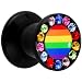 2 Gauge Rainbow Flag Acrylic Stash Plug