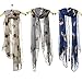 Lovely Pug Dog Printing Long Soft Voile Scarfs Scarves - Ming blue