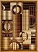 Feraghan/New City New City Brand New Contemporary Modern Squares Circles Area Rug, 9' x 12', Brown/Beige