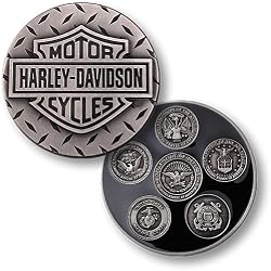 Harley-Davidson Diamond Plate, Armed Forces Nickel Antique Coin
