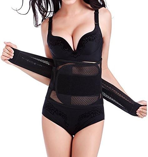 Adjustable Breathable Waist Trainer Slimming Belt Tummy Shaper Fat Burning Trimmer Belt Sports Fitness (US M/Tag Size L(for Waistline 31-34 inch))