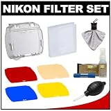 Nikon SJ-4 Speedlight Color Filter Set for the SB-700 Flash with + Cleaning Kit