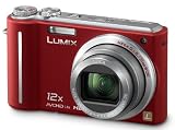 Panasonic DMC-TZ7EG-R Digitalkamera (10 Megapixel, 12-fach opt. Zoom, 7,6 cm Display, Bildstabilisator) rot