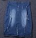 Jiujiuyi Women's High Waist Ripped Denim Skirts