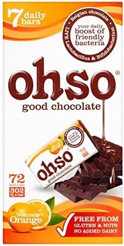 Ohso Free From Daily Probiotic Orange Chocolate Bars - 7 x 13.5g