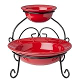 Signature Housewares Sorrento Chip-and-Dip Server, Ruby