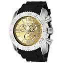 Swiss Legend Men's 20067-10 Commander Collection Chronograph Gold Dial Black Rubber Watch