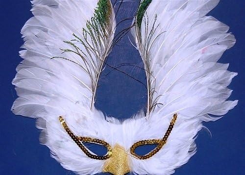 Feather Mask M106 (Great for Masquerade, Madi Gras, Halloween)