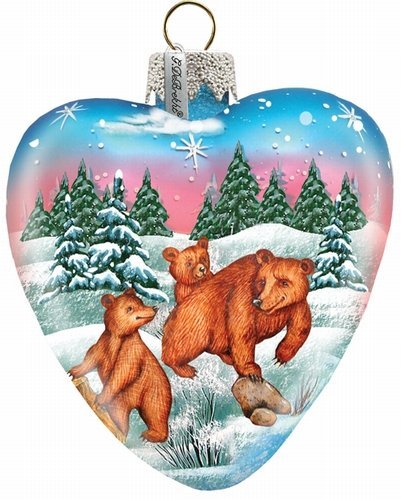 G Debrekht Kodiak Family Heart Ornament G Debrekht Kodiak Family Heart Ornament