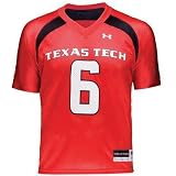 Under Armour Texas Tech Red Raiders #6 Red NCAA Football Adult Replica Jersey