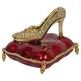 High Heel in Pillow Jewelry Trinket Box in Czech Preciosa Crystals