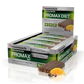 Maximuscle Promax Diet 60 g Chocolate Orange Weight Loss and Definition Bars - Box of 12
