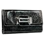 Women's Camden Black Synthetic Leather Tri-Fold Wallet: Black Tri-Fold Wallet