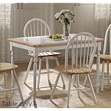 Tile Top Dining Table - White/ Natural