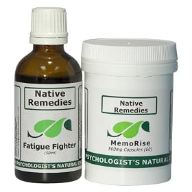 Native Remedies MemoRise and Fatigue Fighter ComboPack to improve mature age memory and... by