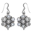 Earring Set for Women Silver Gemstone Jewelry 1.5 inches (erg021)