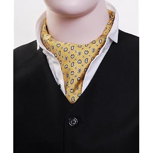 Spot Silk Printed Ascot with Free Gift Box