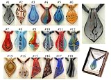 Handcrafted ART Glass Pendant on Both Beaded Necklace & Suede Cord!