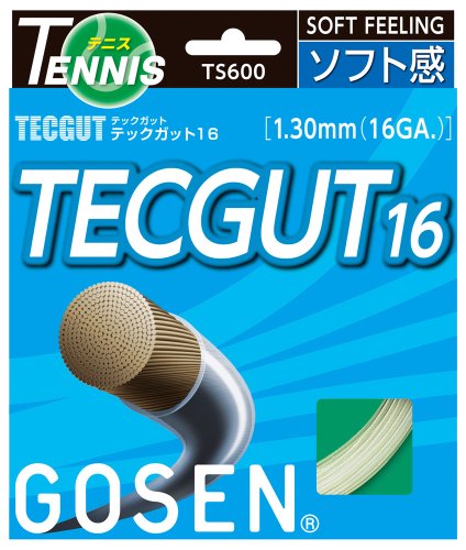 ゴーセン(GOSEN) テックガット16 (テニス用) ホワイト TS600W