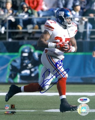 Brandon Jacobs Autographed/Hand Signed New York Giants 8x10 Photo- PSA Hologram