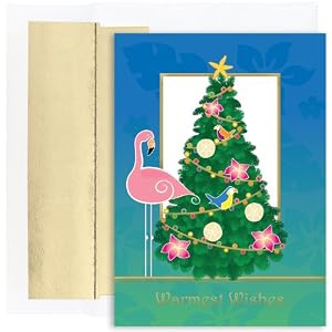 Tropical Holiday Tree Christmas Cards -