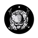 Ornament (Round) Helmet Sword and Skull