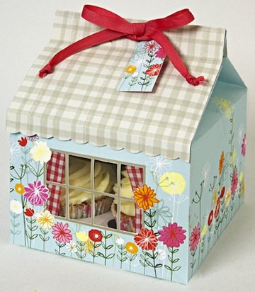 Meri Meri Large Floral Gingham Cupcake Box