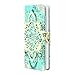Galaxy S7 Edge Case,CASELAND [Premium Flip] PU Leather Wallet Stand Protective Cover Case for Samsung Galaxy S7 Edge - Green Flower