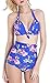 American Trends Women's Vintage High Waist Retro Bikini Swimsuit Set Swimwear